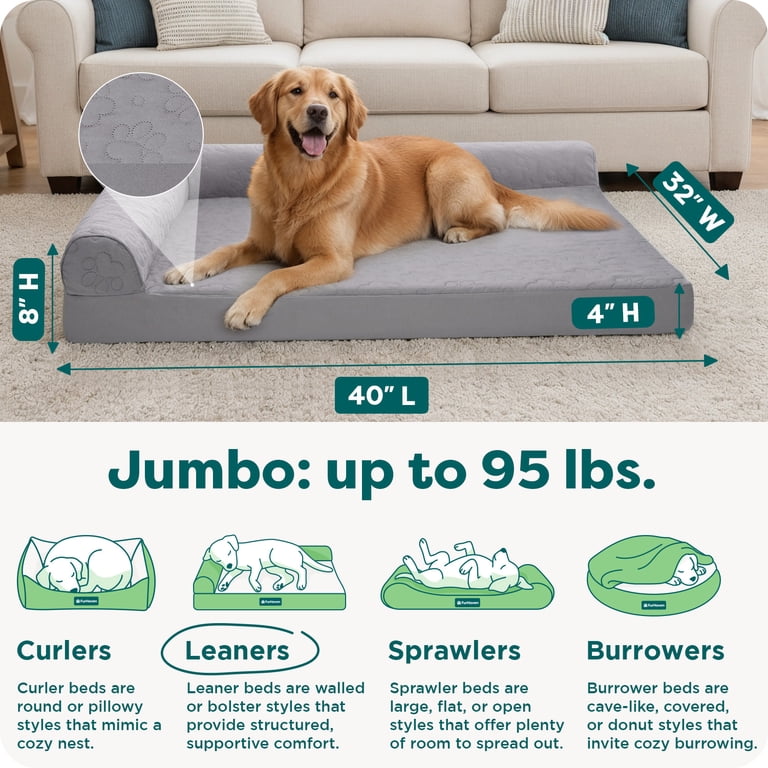FurHaven Cooling Gel Dog Bed, L-Shaped Chaise Sofa, Jumbo XL photo 3