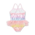 thumbnail image 3 of Wonder Nation Baby Toddler Girl Mermaid One-Piece Tutu Swimsuit, 3 of 3