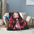 thumbnail image 6 of Demon Slayer Bed Blanket Air Conditioner Quilt Ultra Soft Flannel Blanket All Season Fuzzy Blanket Reversible Fluffy Plush Blanket 40"X30", 6 of 8