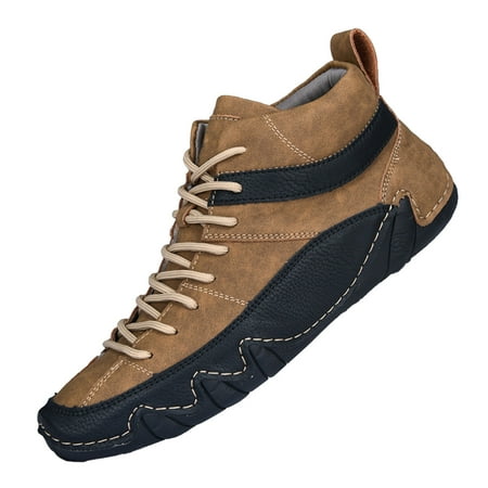 NOKIO Men S Lightweight Mesh Trainers Men s Chukka Boots Handmade Casual Leather Loafers Non Slip Hiking Ankle Booties Fashion Comfortable Driving Shoes