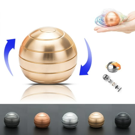 Desktop Ball Transfer Gyro Aluminum Alloy Kinetic Desk Toy Stress