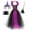 Purple, variant on ibiyuan Halloween Toddler Dress Up Ruffle Sleeve Halloween Baby Girl Outfits Pumpkin Print Kids Clothes A-Line Dress Girls Birthday Party Dress Up Clothes