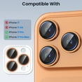 thumbnail image 2 of KisonovaGuard Compatible with iPhone 17 Pro Max / iPhone 17 Pro Camera Lens Protector, Individual Anti Scratch Metal Ring Tempered Glass Camera Screen Protector - Orange, 2 of 6