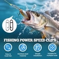thumbnail image 2 of TaoLeHui 50-Pack Fishing Power Speed Clips, High Strength Stainless Steel Speed Clip for Fishing Lure Quick Change, Freshwater Saltwater Crankbait Popper Lures Quick Snap Connector Tackle, 2 of 7