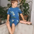 thumbnail image 4 of Balery Hibiscus Flowers Calm Water Conjunto de Pijama Infantil de Manga Corta con Estampado – Ropa de Dormir de Algodón Suave-4X-Large, 4 of 6