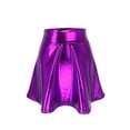 thumbnail image 3 of Ailaofu Women's Shiny Flared Pleated Mini Skater Skirt, 3 of 5