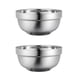 thumbnail image 2 of Anti-Hot Insulated Bowl Stainless Steel Soup Bowls Double Layer Metal Bowls Children Home Use 13cm Diameter 2Pcs, 2 of 4