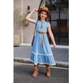 thumbnail image 3 of Arshiner Girls Summer Maxi Dresses Short Sleeve Casual Flowy Tiered, 3 of 5