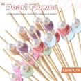 thumbnail image 3 of 100 brochetas for pasteles, frutas y postres: palitos elegantes desechables con puntas redondeadas, palillos de dientes a granel for bodas, fiestas, panaderías, restaurantes, 3 of 5