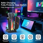 Charging Dock for Switch 2 Controller, JoyCon Charging Station with Lamppost LED Indication, Fast Charger Stand Station with Overcharge Protection