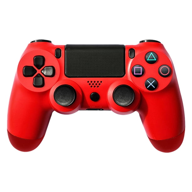 Controlador inalámbrico recargable compatible con Bluetooth con placa táctil para PS4 (rojo)