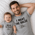 thumbnail image 2 of I Make The Rules Dad Shirt, I Break The Rules Baby Bodysuit, Funny Dad And Baby Matching Outfit, First Father's Day Gift, 2 of 6
