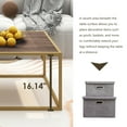 thumbnail image 5 of Alazyhome  Modern Industrial Style Rectangular Wood Grain Top Coffee Table, 5 of 6