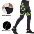 thumbnail image 5 of Sponeed Mens Cycling Long Pants 4D Padded Bicycle Tights Riding Pants Green XXL, 5 of 8