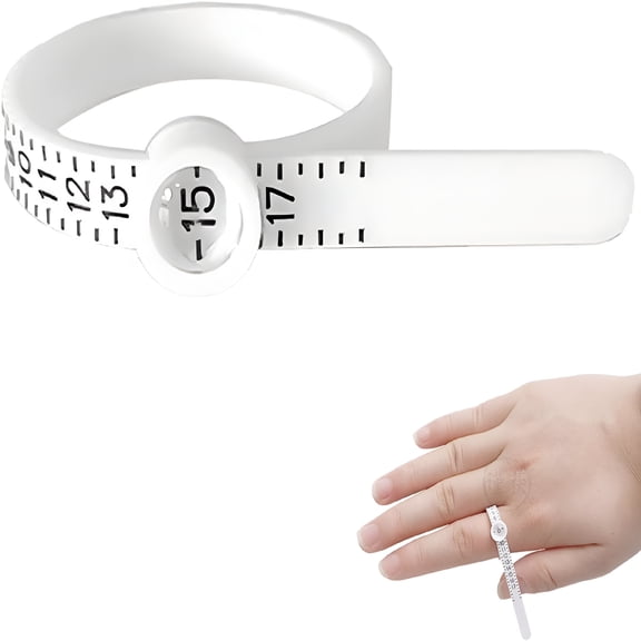 DESIGNICE Ring Size Measurement - Ring Gauge Measurement Rings Measure Finger Rings,1-17 Size Rings US, Measurement