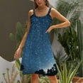 thumbnail image 3 of Galaxy Star Outer Space Women's Summer Dresses 2025 Beach Casual Sleeveless Floral Print Tank Loose Sundress, 3 of 8