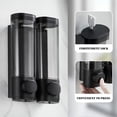 thumbnail image 4 of Xwlshop 2-Chamber Wall Mounted Soap Dispenser, 400ml x 2 No-Drill Shower Pump Organizer for Bathroom and Kitchen, 4 of 7