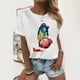 thumbnail image 1 of Pntutb - Camiseta holgada de manga corta para mujer, informal, de verano, divertida, con estampado de mariposas Pntutb Pntutb-3873, 1 of 7