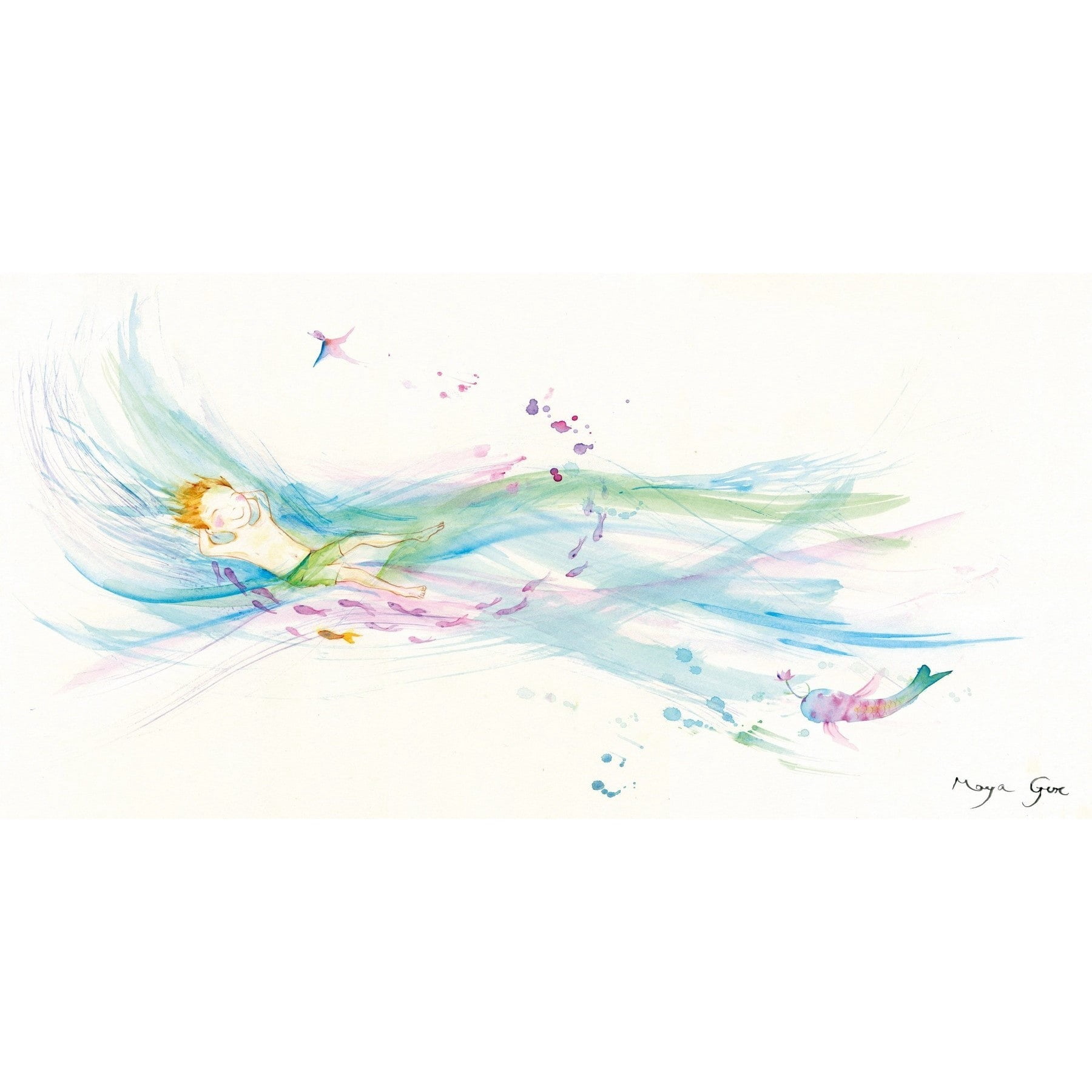 Marmont Hill 'Sea of Love' by Maya Gur Painting Print on Wrapped Canvas