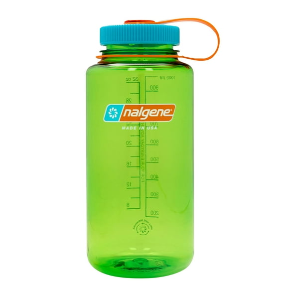 Nalgene Sustain Tritan BPA-Free Water Bottle Made with Material Derived from 50% Plastic Waste (using ISCC certified mass balance), 32 OZ, Wide Mouth, Pear