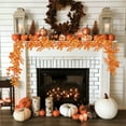thumbnail image 7 of geerera Artificial Fall Foliage Garland, Fall Leaves Garland, Hanging Leaf Vine Thanksgiving Garlands for Farmhouse Fireplace Home Door Decor, 7 of 7