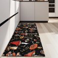 thumbnail image 4 of Colorful Mushroom Bird Black Pattern Kitchen Rug Mat,Kitchen Runner Rugs Non Skid Washable,Decorative Kitchen Floor Mats for Kitchen,Sink,Laundry,17"X47", 4 of 5