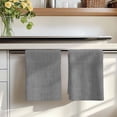 thumbnail image 7 of Vintage Dark Gray Kitchen Towels Set of 3, Farmhouse Retro Solid Color Linen Texture Absorbent Dish Towels for Kitchen, Microfiber Hand Towel, Quick Drying Tea Towel for Cleaning Dishcloths, 7 of 7