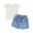 Ivory, variant on Bagilaanoe 2pcs Toddler Baby Girl Shorts Set Flying Sleeve Ribbed T-Shirt Tops + Belted Shorts 6M 12M 18M 24M 3T 4T Kids Casual Summer Clothes