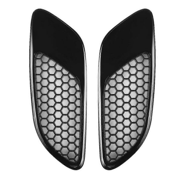 Glossy Black/Carbon Fiber Engine Hood Vent Louvers Air Scoop Bonnet Vent Cover For BMW E90 E91 E92 E93 M3 Air Intake Cover