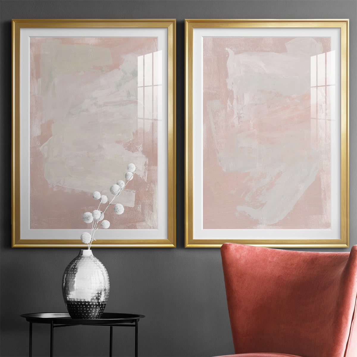 Wexford Home Hazy Summer I Premium Framed Print, 30.5" x 42.5" - Ready to Hang, Gold (Set of 2)