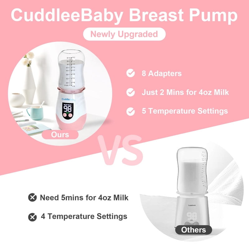 Portable Bottle Warmer for Travel, Cordless Baby Bottle Warmer, Rechargeable Bottle Warmer, Fast Heating,Pink
