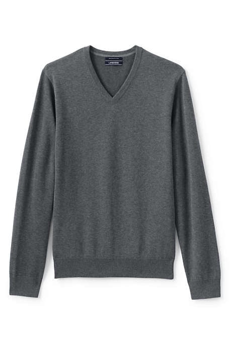 Lands' End Men's Fine Gauge Supima V 