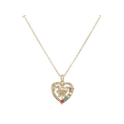 KEEPSAKE Personalized Family Jewelry Petal 5 Genuine Birthstone Pendant in 14K Yellow Gold