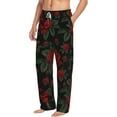 thumbnail image 2 of Balery Roses print Men's Pajama Pants,Ultra Lightweight Pjs,Lounge Pant-XX-Large, 2 of 9