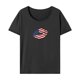 thumbnail image 1 of Camiseta de mujer de verano suave cuello redondo camiseta para viajes de playa mochilero femenino Gris, 1 of 7