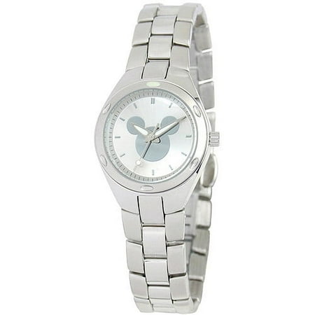 Mickey Mouse Women's Fortaleza Stainless Steel Watch, Silver Bracelet