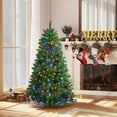 thumbnail image 6 of EDX 4.5ft Pre-lit Christmas Tree, Prelighted Green Artificial Xmas Tree, With 120 Color Changing LED Lights & 347 Branch Tips, For Home, Office, Party Decoration, 6 of 8