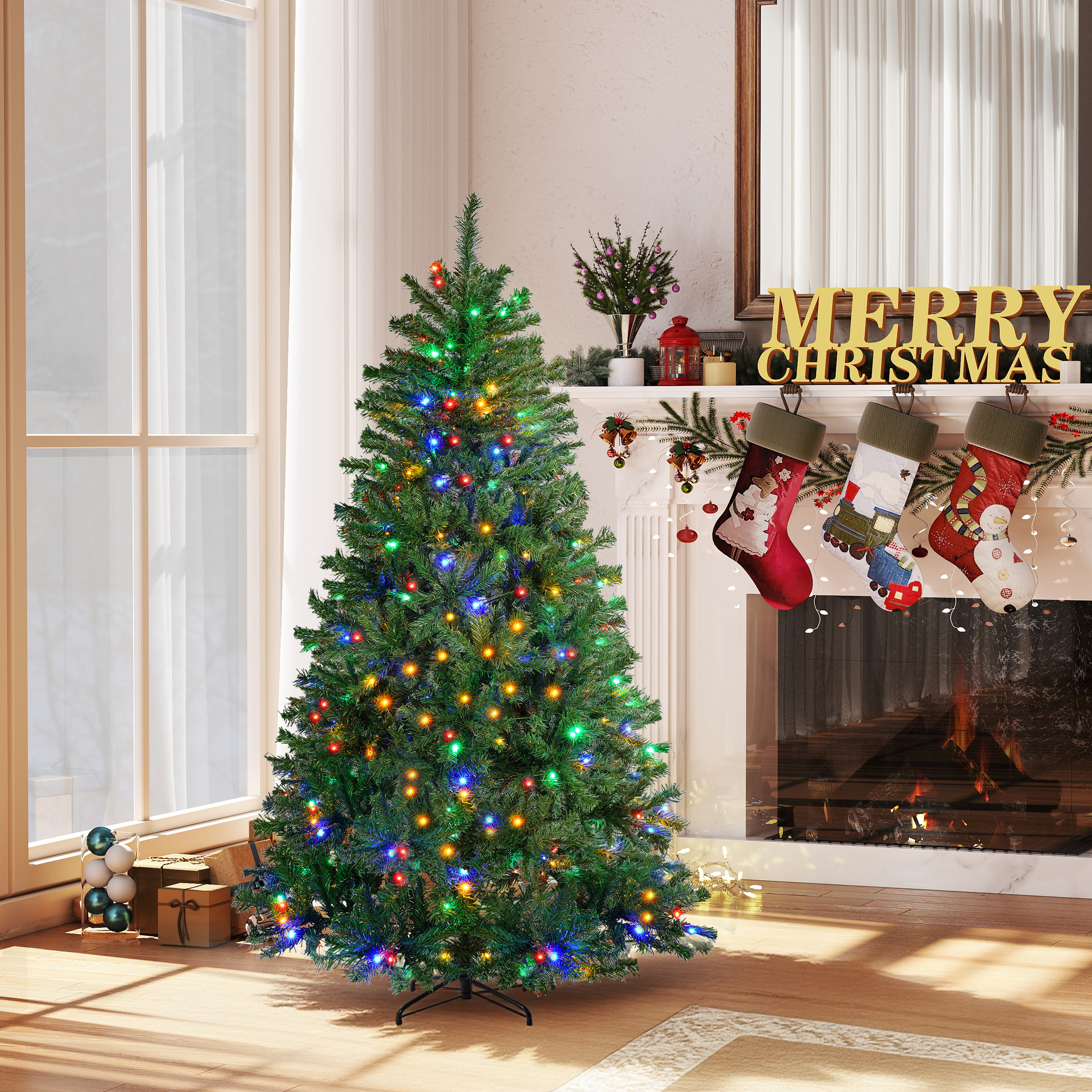 EDX 4.5 Ft Pre-Lit Artificial Christmas Tree photo 1