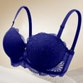 thumbnail image 4 of VISALY Push Up Bra Lace Bras Womens Cut Bra Underwear Bralette Crop Top Female Bra Brassiere Bra Thin Cup Bra Unpadded Bra Wireless Bras Strapless Bras For Women Plus Size Bras For Women Blue 95, 4 of 4
