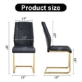 thumbnail image 6 of Dining Chairs Modern dining chairs with faux leather padded seats, dining room chairs, gold metal leg upholstered chairs, suitable for kitchens, living rooms, bedrooms, and offices, set of 6 (black+P, 6 of 27