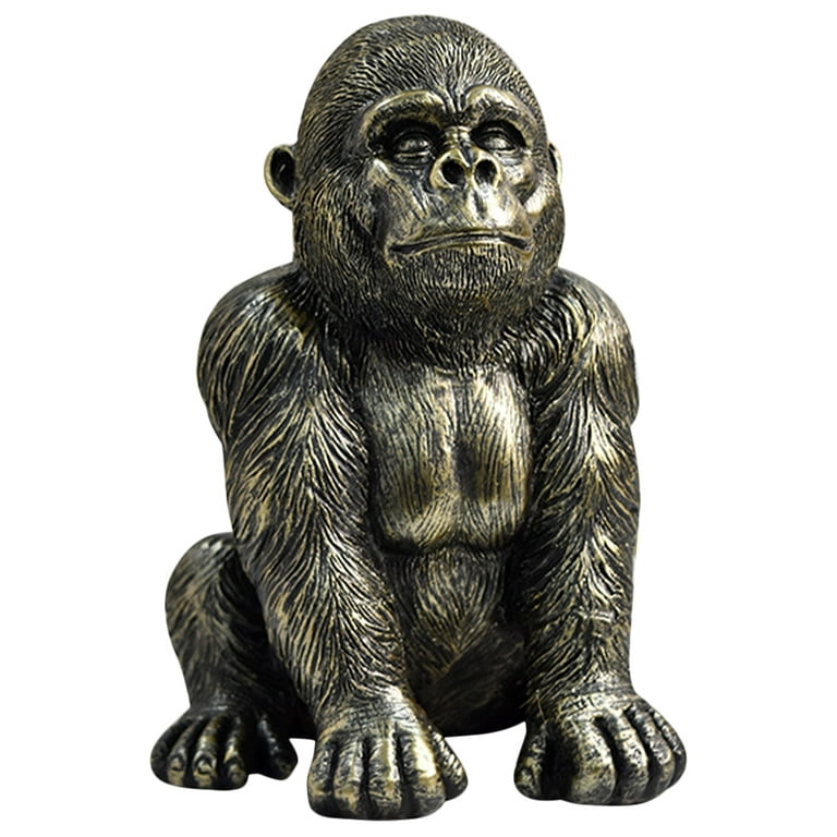 Decorative Gorilla Statue Resin Gorilla Adornment Desktop Gorilla Figurine Gorilla Statue Decor, Size: 19.5X13.5cm