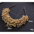 thumbnail image 5 of Perla Boda Diadema Flor hecha a mano Tiara Corona Boda Accesorios para el cabello para dorado jinwen diademas de novia, 5 of 5