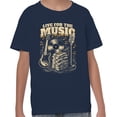 thumbnail image 2 of Live For The Music Retro Youth's Blue T-shirt, 2 of 3