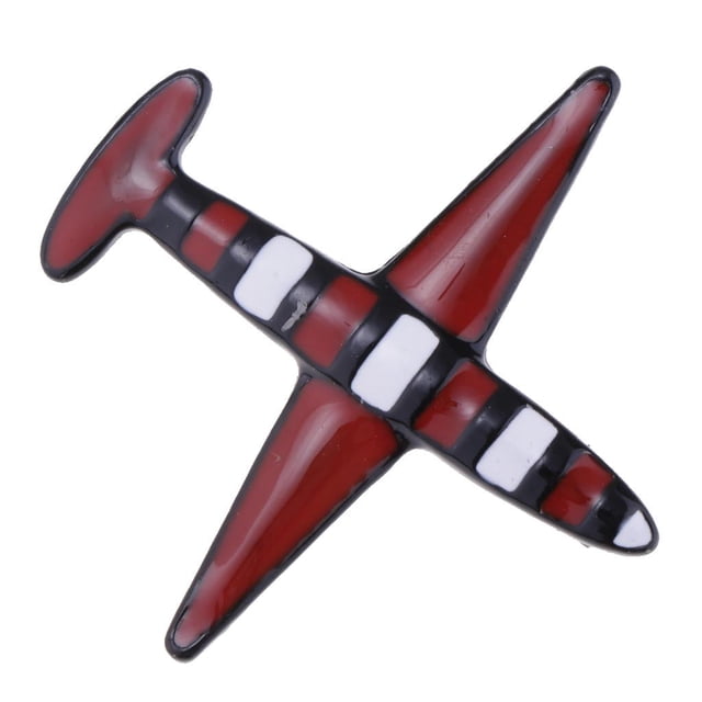 lionlar Nouveauté Émail Forme d'Avion Uniforme Badge Collier Broche Épingle Rouge