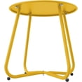 thumbnail image 5 of Decksplore Outdoor Small Side Table, 18-inch Round End Table for Indoor Use, Waterproof Round Tables for Garden, Balcony, Yard (Yellow), 5 of 6