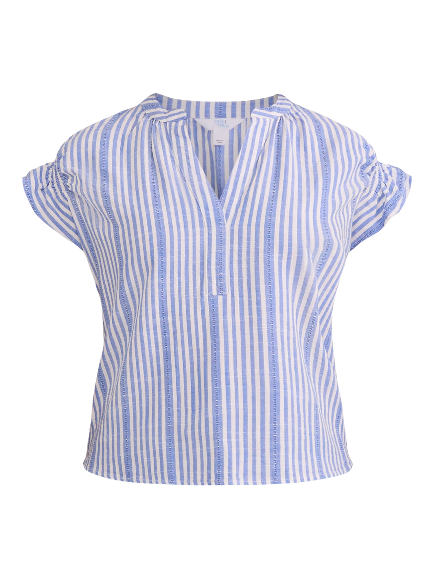 Time & Tru Women's Ruffle Collar Tank, Sizes XS-XXXL