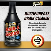 Instant Power Hair and Grease Drain Opener, 1 Count, 20 oz