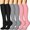 Multicolor, variant on ZZwxWA 6 Pairs-Compression Socks for Women & Men Circulation-Best Support for Nurses, Running, Athletic