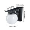 thumbnail image 2 of Solar Outdoor Wall Lamp Waterproof Courtyard Garden Fence Light Home Security Lighting Fixture, 2 of 9