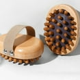 thumbnail image 5 of Litie Lightweight Natural Wooden Handheld Massage Body Brushes Cellulite and Improve Lymphatic Blood Circulation Dry Brush Remove Dead Skin SPA Bath Brush, 5 of 6